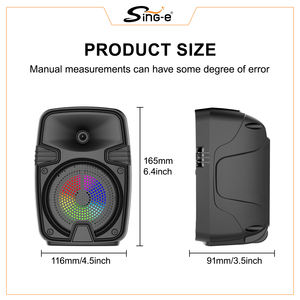 Mini altavoz de <span class=keywords><strong>karaoke</strong></span> HiFi TWS ZQS1328 con luces LED RGB, altavoz de graves portátil BT inalámbrico ruidoso, 1 unidad - Product Image 6