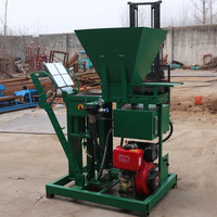 Machine semi-automatique de fabrication de briques en terre cuite emboîtables avec générateur diesel
