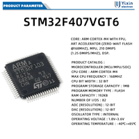 Chip MCU STM32F407VGT6 Original, 1MB Flash, 192KB RAM, 100LQFP, 32-Bit Arm Cortex-M4, Microcontrolador IC de Alto Rendimiento