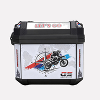 Boîte arrière de moto imperméable en ABS de 45 L et coffre de toit pour les aventures de tourisme sportif, modernisation/mise à niveau, moto-taxi, livraison à emporter
