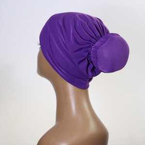 HZM-26246 Bonnets et foulards pour femmes <span class=keywords><strong>de</strong></span> style africain, turban uni, bandana, couvre-chefs en tissu jersey <span class=keywords><strong>de</strong></span> polyester - Product Image 6