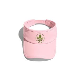 White Unisex Sports Visor With Green Leaf Embroidery Adjustable <b>Band</b> For Golf Spring Summer Casual Wear - Product Image 4