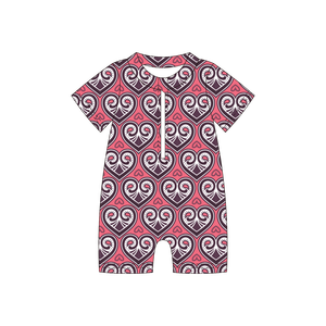 Costume da Bagno Premium per Neonati, Tutina a Maniche Corte in Poliestere, Body Intero con Stampa Vintage per Neonati e Bambini - Product Image 3