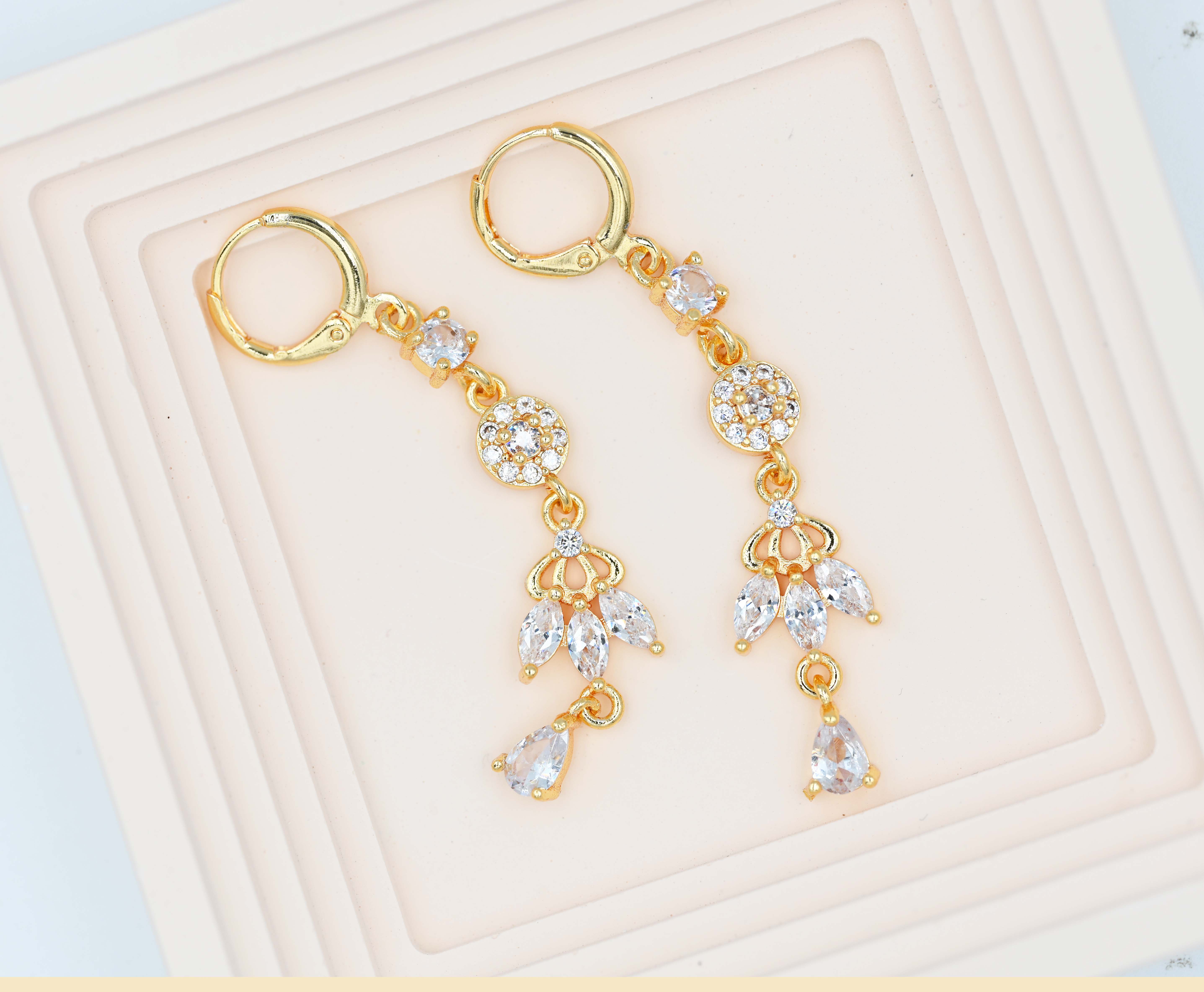 One Gram Gold Earrings Designs Elegant Stylish