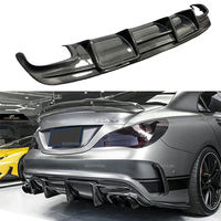 Lèvre de diffuseur arrière en Fiber de carbone véritable Style FD pour Mercedes Benz CLA CLA45 C117 pièces de carrosserie de séparateur de lèvre de pare-chocs arrière de voiture modifiée