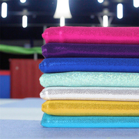Lots en stock Séchage rapide 4 voies Stretch Élastique Polyamide Spandex Tissu Hologramme Brillant Feuille Métallique Gymnastique Dancewear Tricot