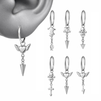 Anneau segmenté articulé en titane ASTM F136 avec zircone, anneaux segmentés articulés, clicker de septum, bijoux de corps, bijoux de piercing pour l'oreille