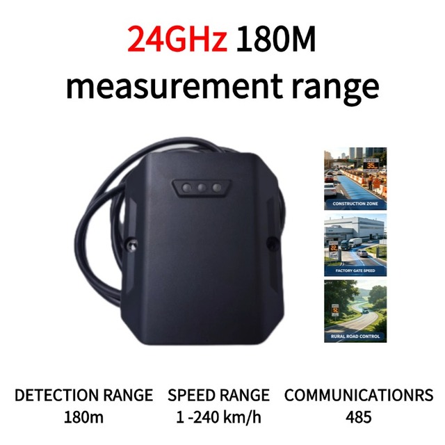 Factory LUDA 24GHz Doppler Radar Speed Sensor Weatherproof Solar LED Sign Camera Driver Feedback 180km/h Traffic Radar Sensor
