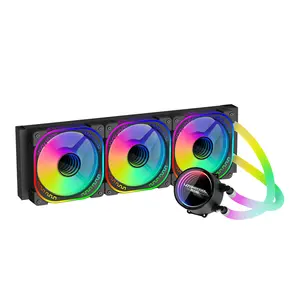 Enfriador de CPU líquido AIO de 360mm RGB, radiador de 12V, refrigeración por agua, Compatible con ventiladores de refrigeración, certificado Ce para ordenador