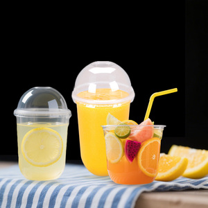 डिस्पोजेबल 14 औंस 16 औंस 24 औंस पी कप कस्टम लोगो डिआ. 90 मिमी रस मिल्कशेक बोबा दूध चाय का आकार प्लास्टिक कप - Product Image 2