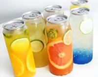 Corps transparent de bouteilles en plastique PET de 330ml 500ml canette pour animaux de compagnie personnalisée canettes de boisson en plastique avec bouchons en aluminium