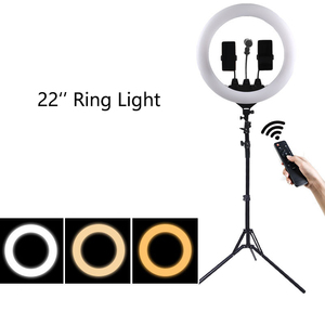 <span class=keywords><strong>Anneau</strong></span> lumineux pour <span class=keywords><strong>smartphone</strong></span> et appareil photo de 22 pouces, 600 <span class=keywords><strong>LED</strong></span> 100W 3200K-5600K avec accessoires - Product Image 3