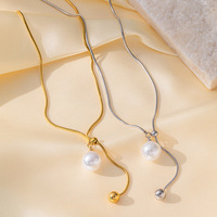 Collier réglable en acier inoxydable avec chaîne serpent et pendentif vide à sertir pour perles DIY, cadeau pour femme