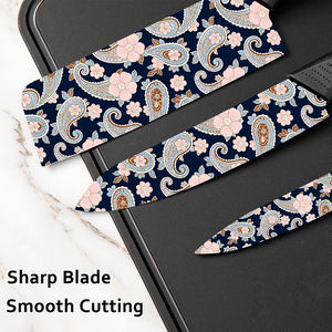 Meilleures ventes : Ensemble de couteaux Damas trois pièces, lame en céramique, manche en plastique ambidextre, compatible lave-vaisselle, durable, pour usage quotidien - Product Image 5