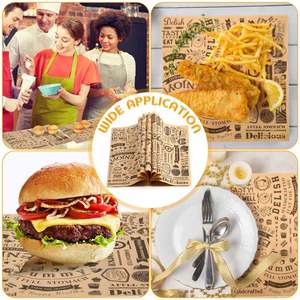 Food Wrapping Paper Sandwich Paper Wax Paper <b>Sheets</b> for Food - Product Image 5