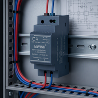 Alimentation à découpage sur rail DIN série MWISH DR HDR NDR EDR MDR 30W-480W 12V 24V 48V SMPS pour armoire de commande d'automatisation