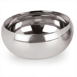 Tazón Redondo de Acero Inoxidable con Acabado Espejo, Diseño Minimalista, Apto para Lavavajillas, Tazón para Servir Alimentos de Uso Doméstico, MANCHURIAN WATI - Product Image 1
