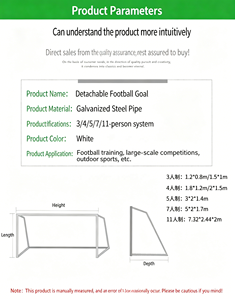 <span class=keywords><strong>Cage</strong></span> <span class=keywords><strong>de</strong></span> football et mini-buts en métal durables et personnalisables - Buts <span class=keywords><strong>de</strong></span> football blancs pour l'entraînement en extérieur - Product Image 2