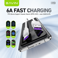 BAVIN Vente en gros CB393 6A Type c Charge super rapide Charge entièrement compatible Données Câble USB pour tous les téléphones mobiles