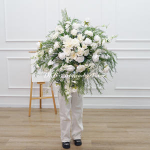 Ombrelli di fiori artificiali di alta qualità di seta di fiori di nozze romantici di nuova progettazione DKB - Product Image 2