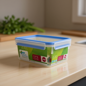 Recipiente para Almacenamiento de Alimentos Emsa Clip & Close, 2.3L, Hermético, Apilable, Rectangular, de Plástico PP para Cocina, Conservación de Frescura - Product Image 2