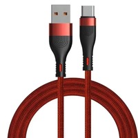 Penjualan terlaris baru 66W QC3.0 pengisian Transfer 2in1 480Mbps suhu konstan pengisian cepat nilon kepang kabel USB mikro tipe-c
