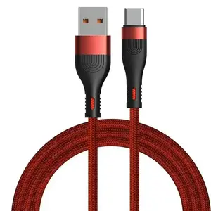 New Hot Selling 66W QC3.0 Charging Transfer 2in1 480Mbps Constant Temperature Fast Charging Braided Nylon Micro Type-C USB Cable