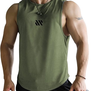 Custom tank <b>Top</b> Men's Tank <b>Tops</b> Sleeveless Workout <b>Mesh</b> Material Quick Dry Athletic Running Gym Muscle Beach - Product Image 3