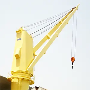 Grúa de pluma telescópica de 20 toneladas, grúa de barco con brazo telescópico, grúa de barco hidráulica de pluma fija marina