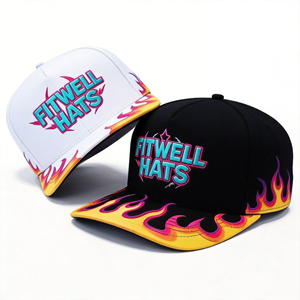 Gorras de Béisbol Unisex Ajustables de 5 Paneles con Diseño de Llama, Gorras con Logotipo Bordado Personalizado - Product Image 2