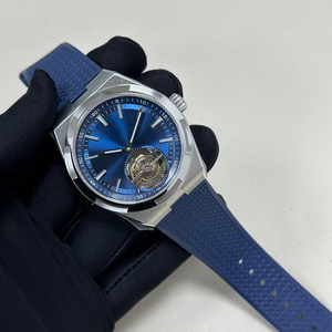 Reloj de Hombre de Lujo con Cristal de Zafiro, Correa de Goma Azul, Tourbillon, Automático, Muestras Disponibles, Nueva Tendencia - Product Image 5