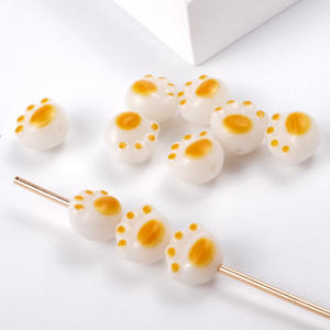 <b>Charcoal</b> 3D Cat's Claw Straight Hole 11x12mm Modern Loose Acrylic Beads DIY Bracelet Earrings Jewelry Cute Accessories Colored - Product Image 2