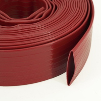Tuyau plat robuste rouge de 2 pouces, 3 pouces, 4 pouces, 6 pouces