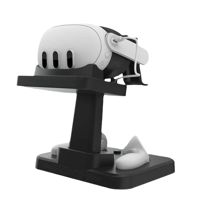 Charging Station Stand Base Headset Magnetic VR Display Accessories Stand Dock for Meta Quest 3 VR Controller Charger