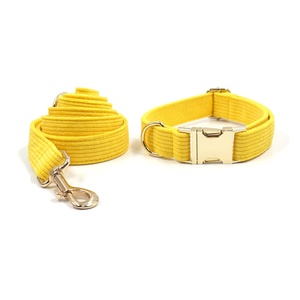 Tiktok, superventas, nuevos productos, conjunto de correa ajustable para perros, Correa y collar de perro personalizados de pana elegantes, correas para mascotas - Product Image 1