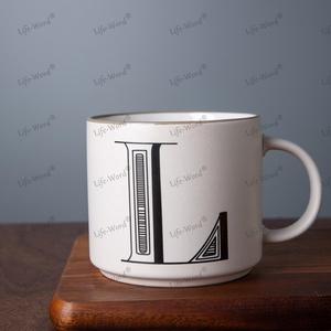 Life-Word Venta al por mayor Café Eslogan Tazas de cerámica Porcelana Drinkware <span class=keywords><strong>con</strong></span> Coffee Is My Love Language Prints - Product Image 4