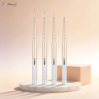 Yihuale Nuevo Pincel Retráctil Giratorio Ajustable para Delineado de Uñas con Longitud de Pelo de 0-20mm para Líneas Finas