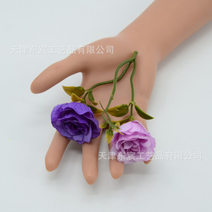 Bouquet de roses artificielles Happy Rose 10cm-30cm, fleurs en soie, décoration de mariage, décoration de la maison, accessoire de photographie - Product Image 2
