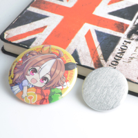 Badges en métal personnalisés avec logo imprimé, épingles à bouton vierges, plaqués argent, style antique, fabrication OEM, cadeaux promotionnels