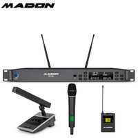 Madon vente à chaud équipement de sonorisation MIC série BS-220 un lecteur deux Microphone numérique sans fil avec MICROPHONE PORTABLE OK-DPA3