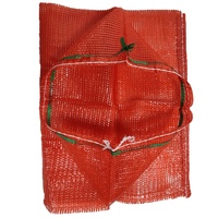 Sacs en filet tubulaire en plastique rouge clair pour l'emballage de 25 kg d'oignons et de 30 kg de pommes de terre