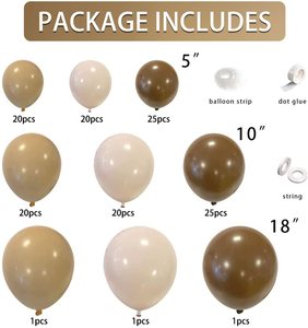 Brown <strong>Balloon</strong> Wreath Arch Kit Various Sizes Double Filled <strong>Nude</strong> <strong>Balloons</strong> Tan Coffee Brown Blush Unisex <strong>Balloons</strong> - Product Image 3