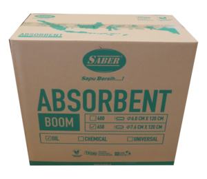 Chaussette absorbante à évacuation rapide SABER Oil Absorbent Small Boom 650 haute capacité pour machines circulaires et petites zones côtières - Product Image 1