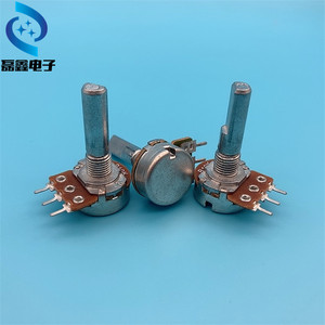 โพเทนชิโอมิเตอร์แบบหมุน H Electronic Components รุ่น 148 ขนาด 25 มม. แกนครึ่งวงกลม B10K 50K 100K ปรับค่าได้ด้วยลูกบิดเดี่ยว - Product Image 2