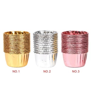 Tasses à muffins à bordure roulée en papier <span class=keywords><strong>d</strong></span>'aluminium non revêtu Double face pour la cuisson de biscuits au pain pour l'emballage de cupcakes - Product Image 3