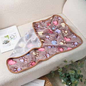 Manta para perro Fluffyet de gran stock, manta suave y cálida con estampado de pata multicolor para mascotas, venta al por mayor, alfombrilla para perro de felpa suave, manta para pata - Product Image 6