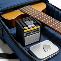 Kotak Penyimpanan Pick Gitar Model Amplifier Speaker, Tempat Pick Gitar untuk Penyimpanan dan Pajangan