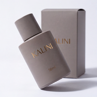 Vente en gros de flacons de parfum en verre de luxe vides avec boîte, 50 ml et 100 ml, avec bouchon magnétique rechargeable