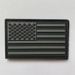 PVC chiến thuật USA Mỹ Mỹ cờ vá tất cả các màu đen tối chinh phục Mỹ cờ PVC cao su Fastener vá - Product Image 1