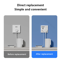 Panneau de prise murale universel à 6 broches Prise électrique britannique DC 5V 3A Type-c Chargeur USB Charge de téléphone portable Type C Prise 16A nominale